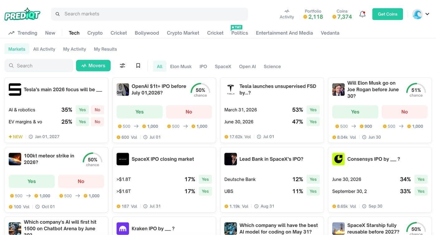 AI-Generated Prediction Market